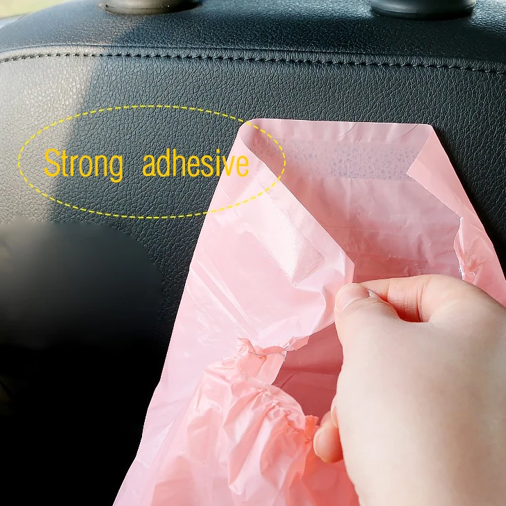 Disposable Car Trash Bags Portable Removable Self-Adhesive Car Garbage Bags