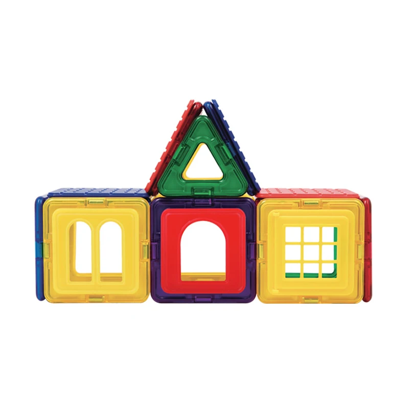 Early Educational Toys 40pcs House Model Set 3D Assembly Magnet Tiles Magnetic Building Block Sets