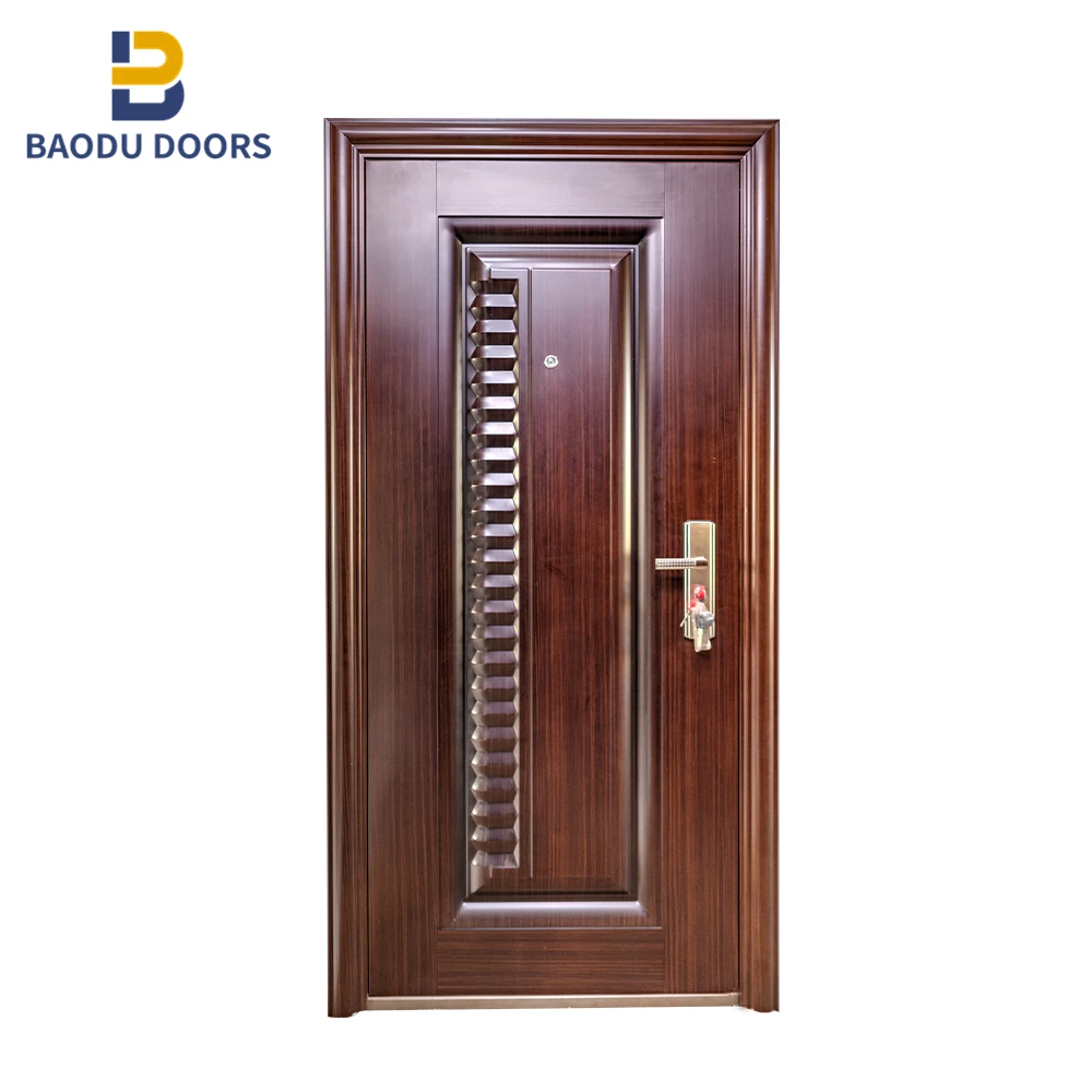 Plastic outside door as security doors in china with heavy duty door closer puerta de seguridad exterior