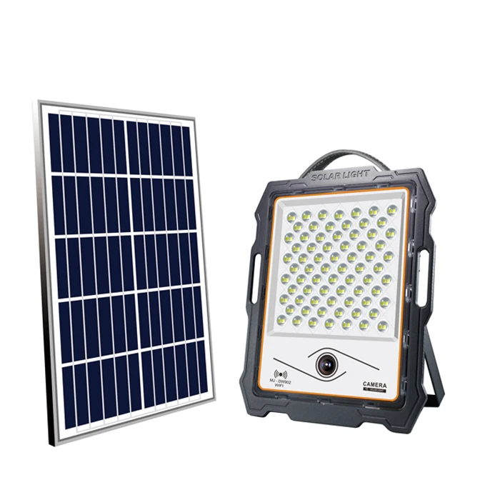 MJ Solar Flood Light Top Sale High Brightness Outdoor with CCTV Camera 100W 200W 300W 400W 600W LED Aluminum Lifepo4 Battery 80