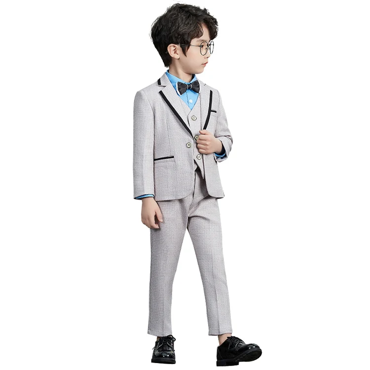 Oem Boys Dress Suit Formal Vest and Pant Set Formal Blazer jacquard Suit Jacket Bulk (1600378287500)