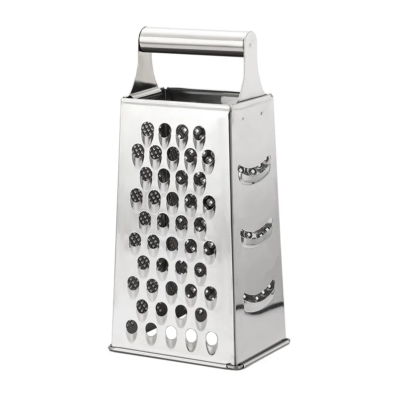 Factory Kitchen Stainless Steel Ginger Grater 4 Sides Vegetable Fruit Grater Professional Box Grater for Cheese and Carrot