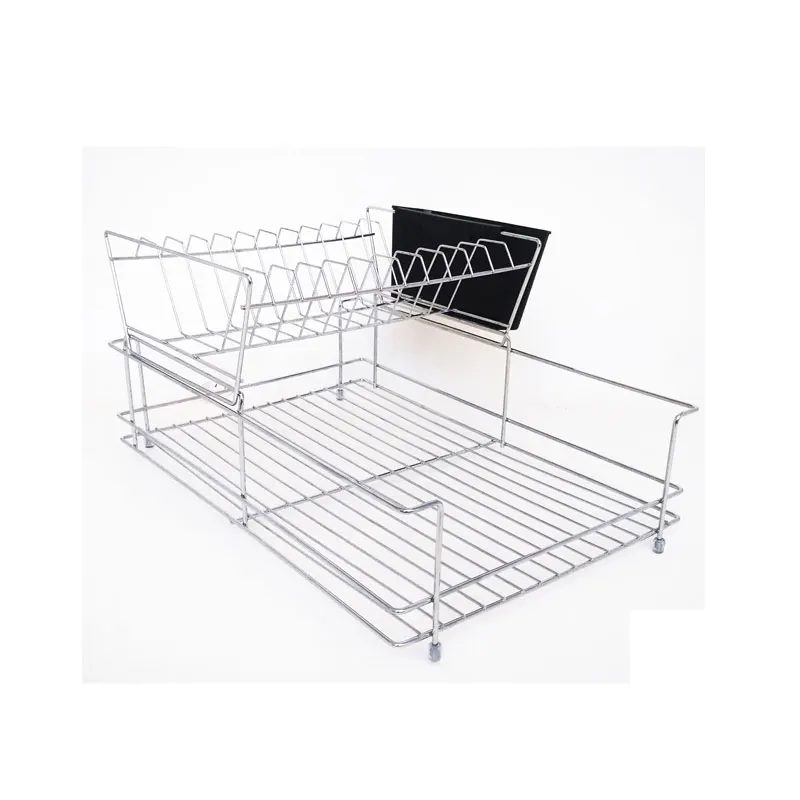 Space Saving Kitchen Storage Collapsible Folding Metal Dish Drying Rack