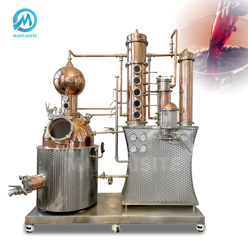 Copper Distiller Boiler Whisky Wine Gin Vodka Brandy Alembic Moonshine Copper Pot Still Alcohol Distillation