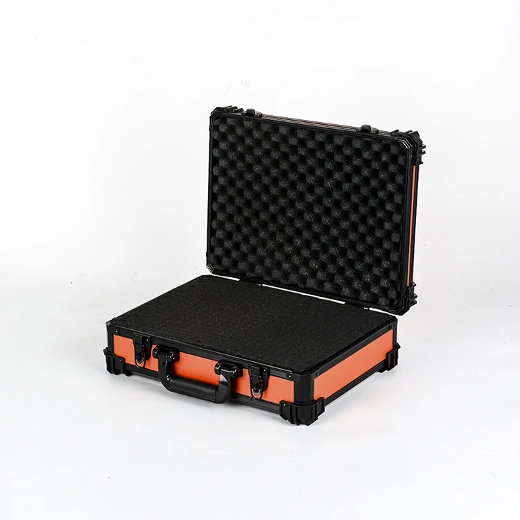 GLARY portable hard case barber tool case box shockproof aluminum tool carry case multi-purpose tool storage box with foam