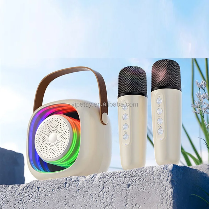 K10 Adult wireless microphone karaoke machine TF card blue FM radio playing Chinese karaoke speaker Singing Bluetooth Speaker