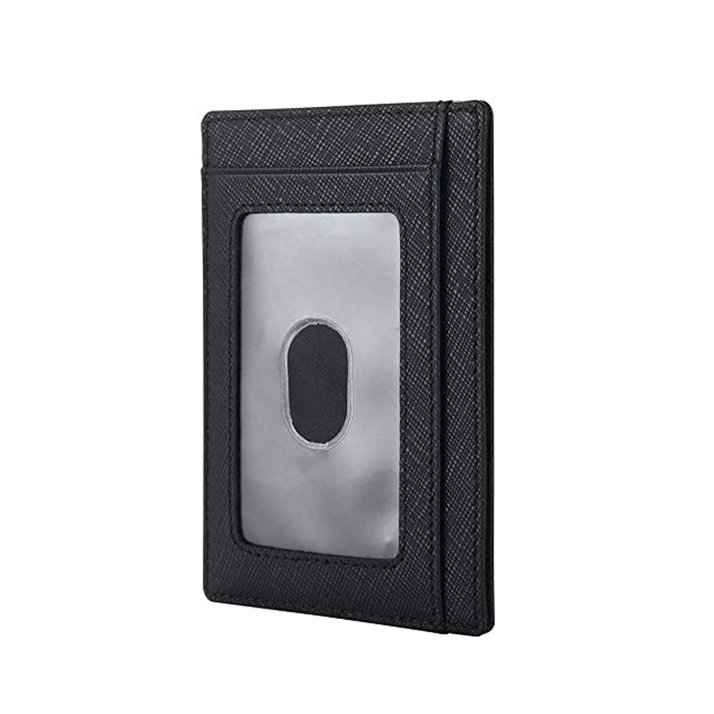 Hot-selling High Quality Custom Promotional RFID Function Saffiano Genuine Leather Credit Card Holder