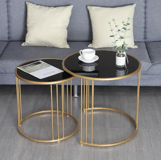 Hot Sale Modern Minimalist Small Apartment Coffee Table Living Room Wrought Iron Metal Tea Table