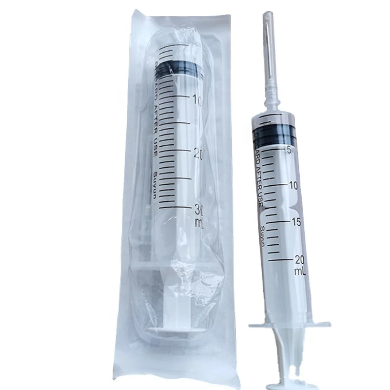 Медицинский одноразовый стерильный прозрачный визуальный шприц Luer Slip с иглой по заводской цене