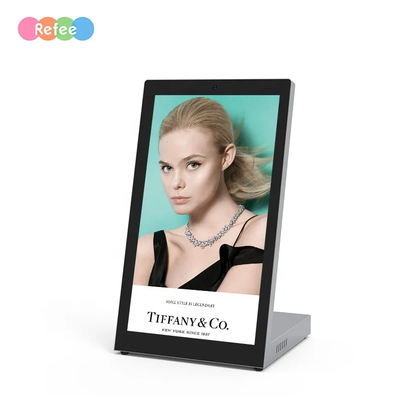 Refee 13.3inch Table Top Advertising Display Android 11 Touch Screen Lcd Monitor Panel Hotel Check In Kiosk