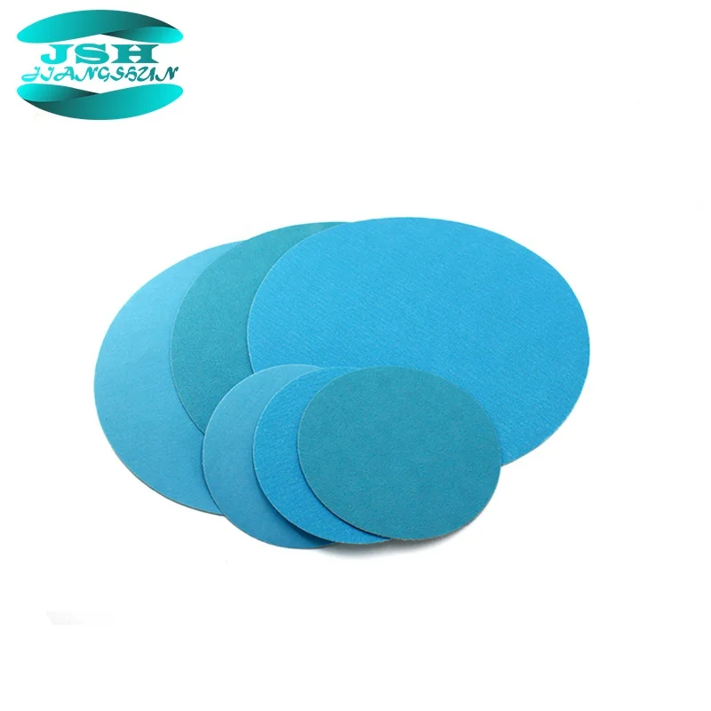 150mm Film Backing Blue Sandpaper Making Abrasive Round Sanding Film Disc