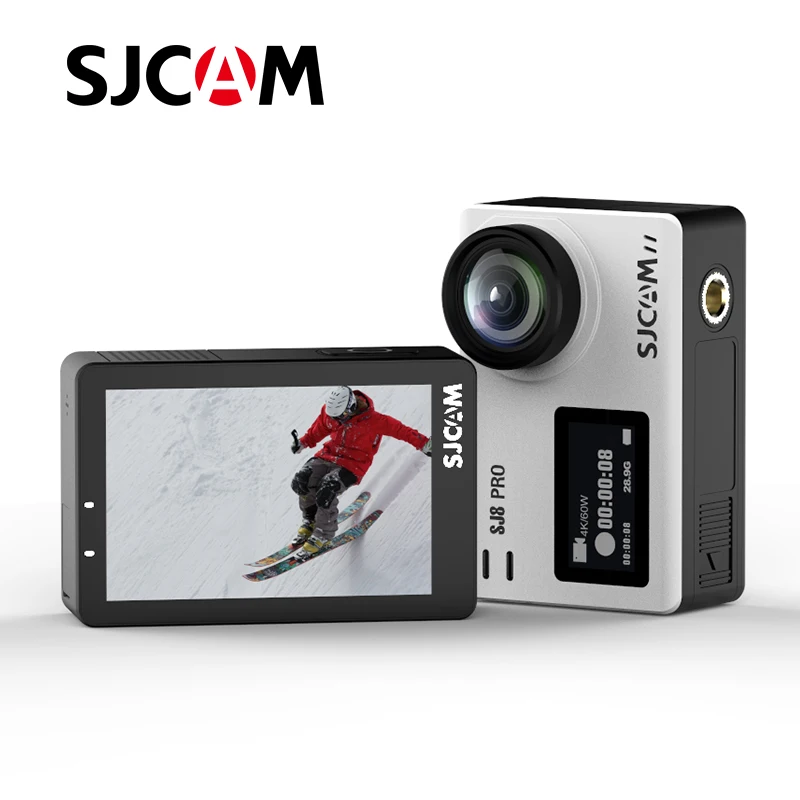 Экшн-камера SJ8 PRO SJCAM 4K с поддержкой внешнего микрофона и пульта дистанционного управления часами