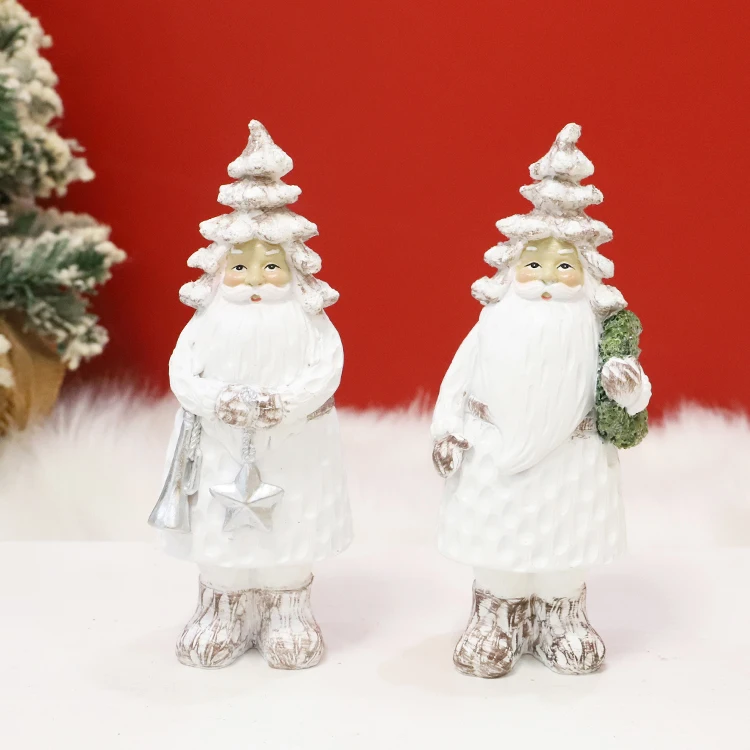 Wholesale resin crafts Christmas Ornament table Decoration Christmas Santa Claus Figurines for home Xmas party Christmas Gifts