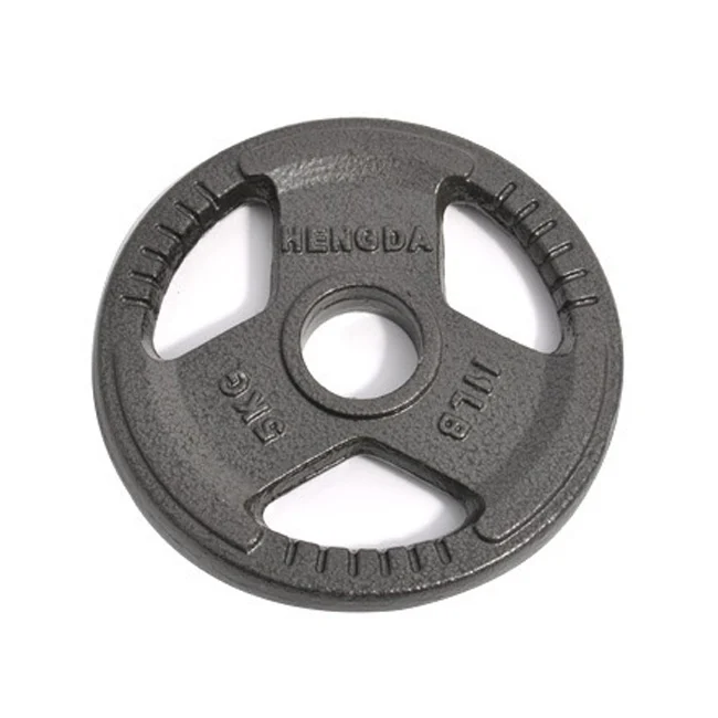 Factory Direct Sales Of Fitness Bodybuilding And Weightlifting 3 Grip Rubber Counterweight Plates