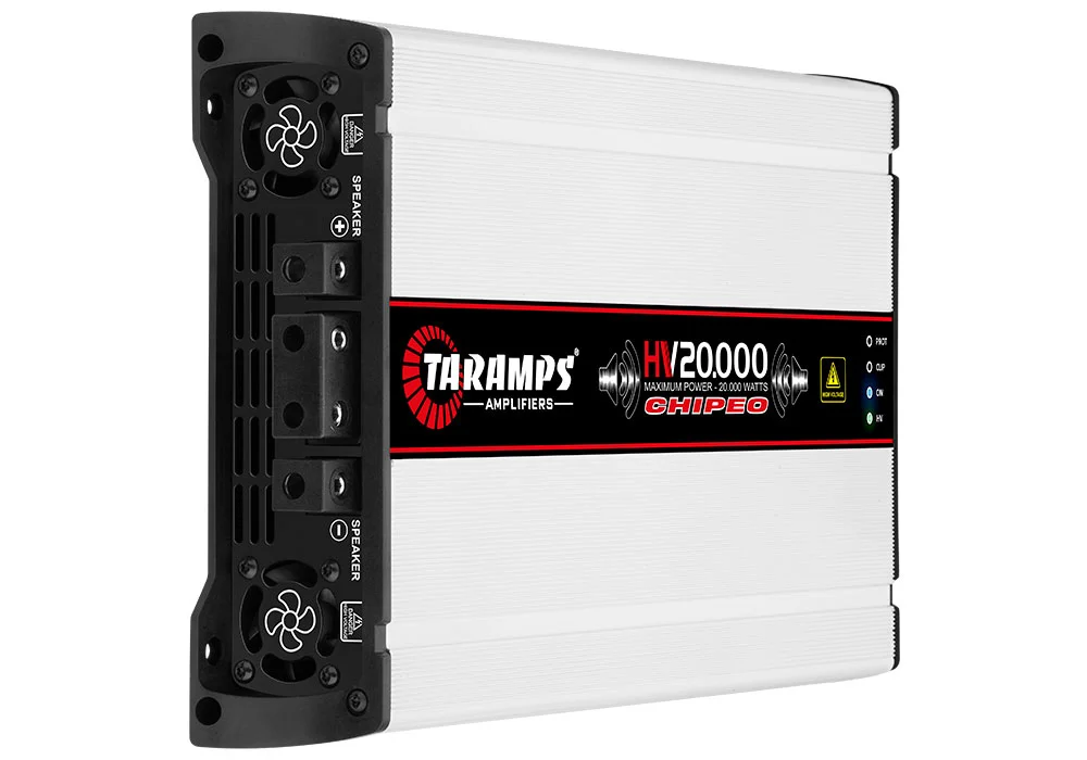 Taramps Hv 20.000 Chipeo Class D 20.000 Watts Rms Anti-short Circuit Protection 164VDC at  0.5 Ohm-13 batteries high voltage amp
