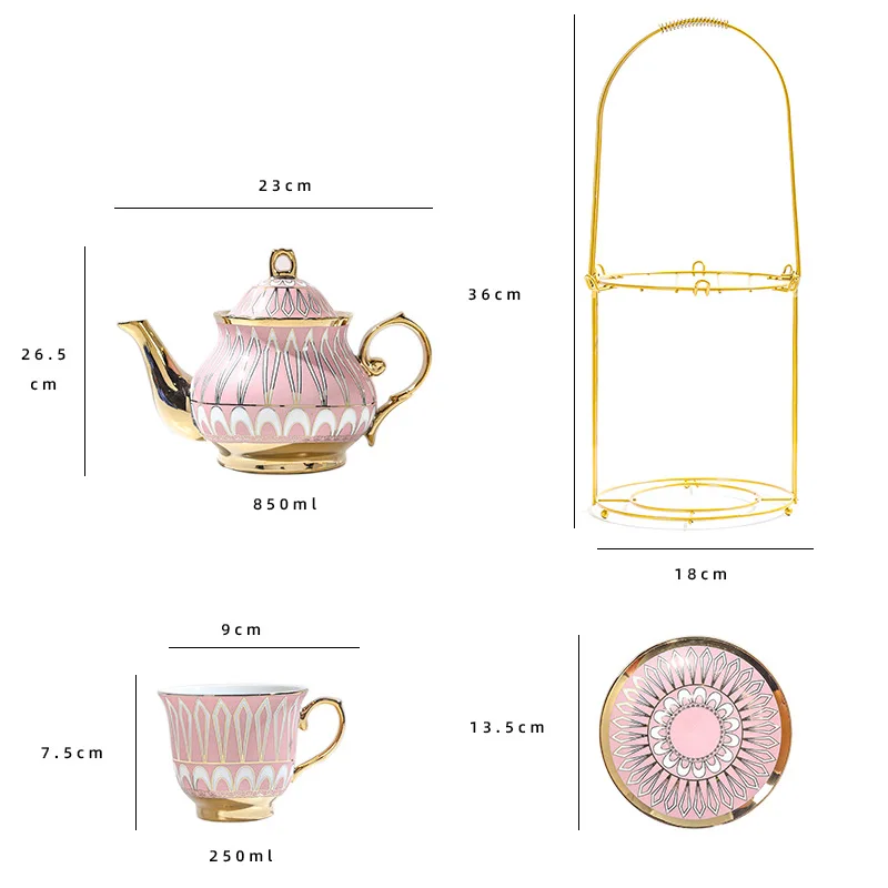 Wholesale Coffee Tea Accessories Bone China Pot Set Porcelain Sets With Teapot Ceramic and Cup