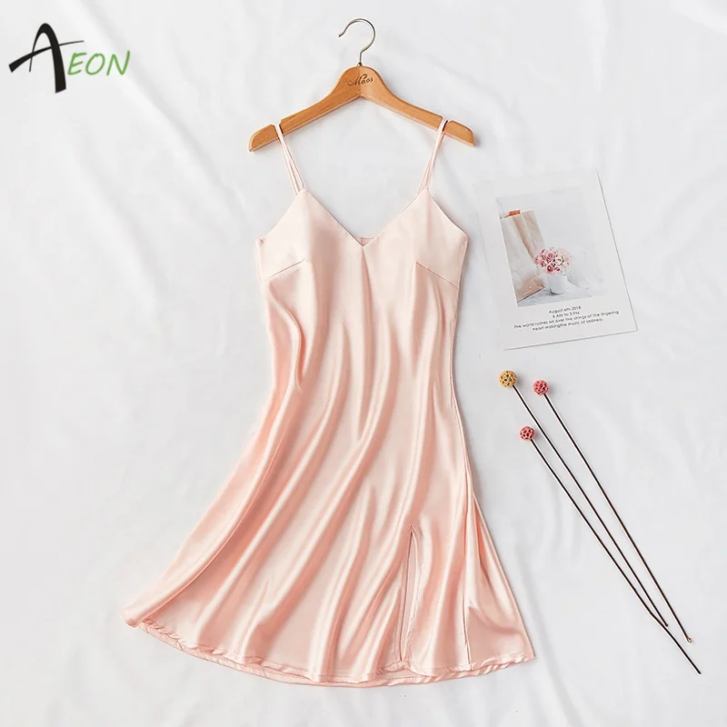 Sexy night dress night for femme silk robe chemise