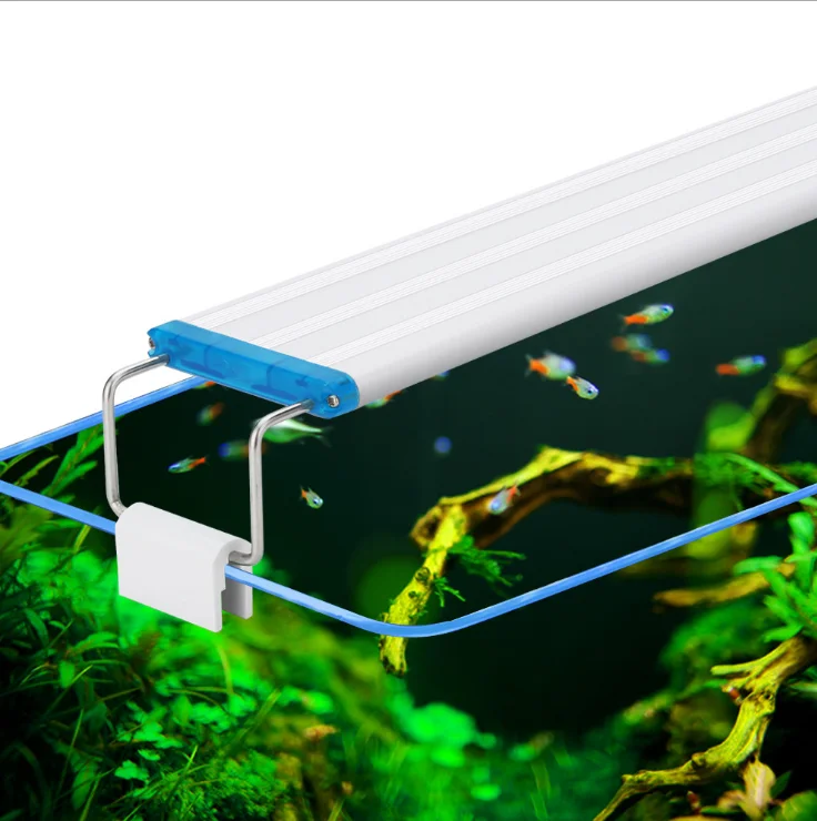 Aquarium LED light super thin fish tank water plant magnifier waterproof bright pluggable lamp blue