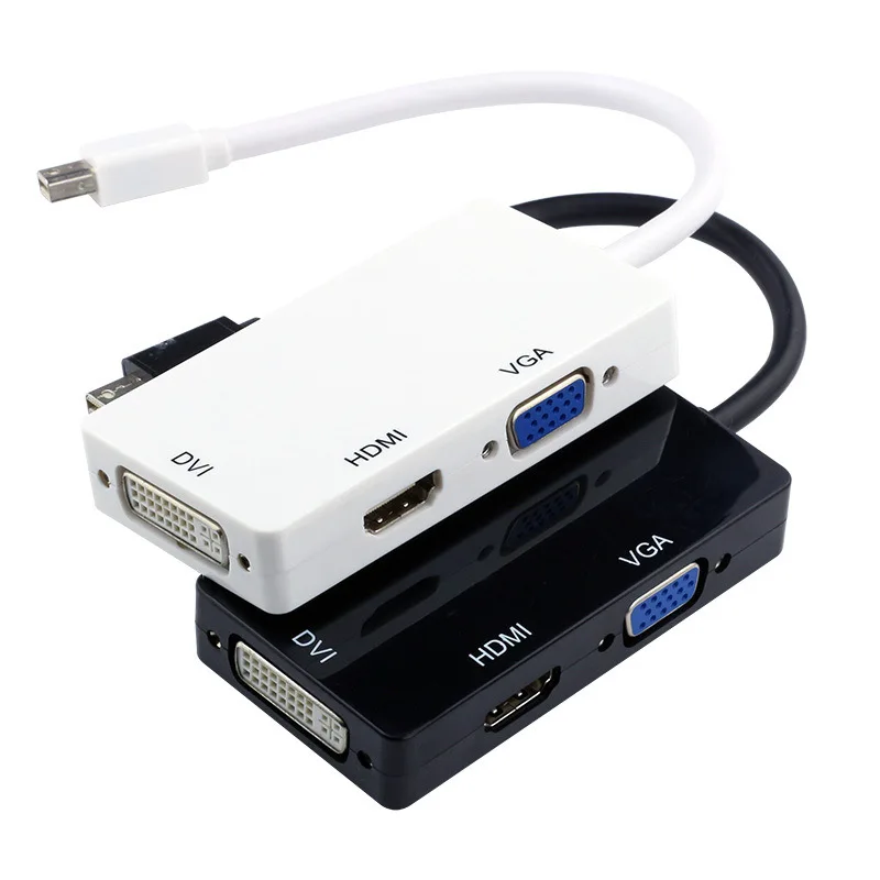 1080P 3 in 1 Mini DP 1.2 to VGA HDTV DVI  Hubs Mini DisplayPort  to VGA HDTV  DVI Adapter