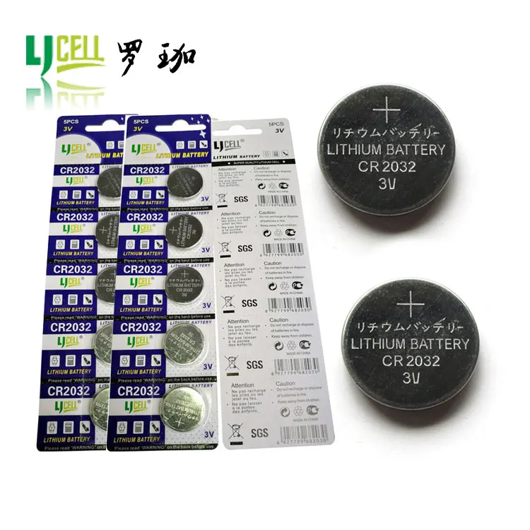 3V Lithium button cell Battery Type cr 2032 batteries
