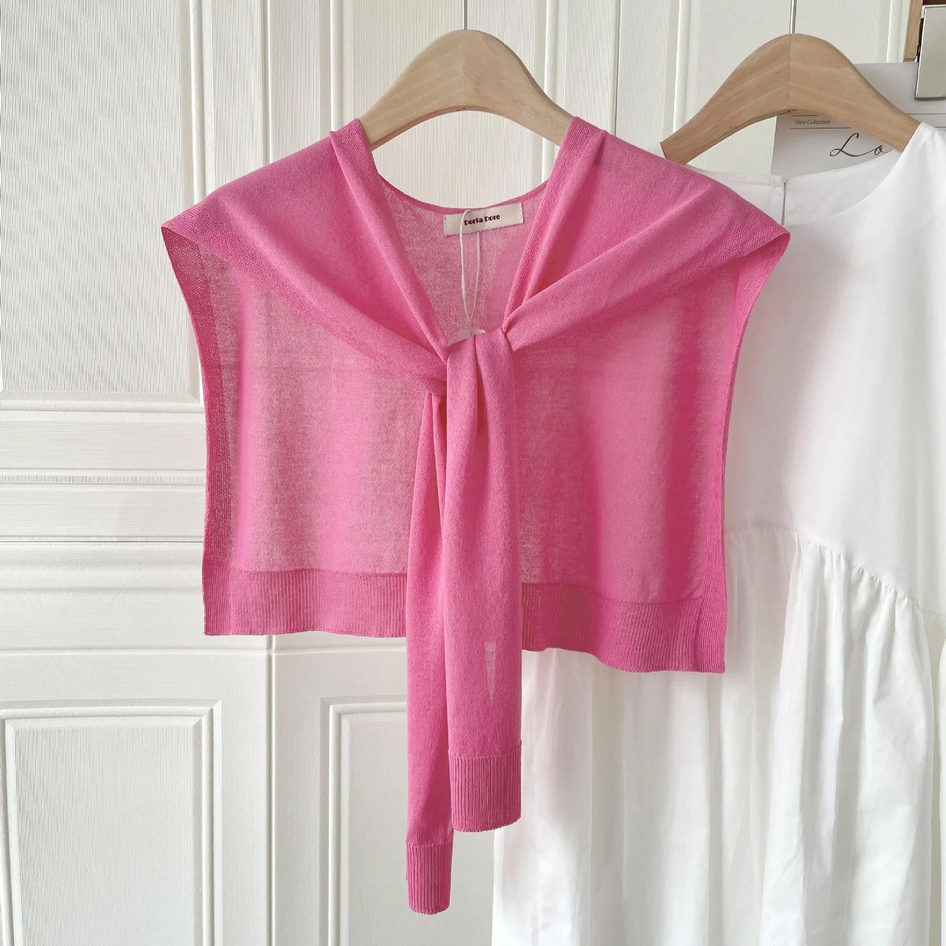 2023 Colorful Thin Spring Short Scarf For Women Kinnted Small Style Shawl Lady Women dual-use cape knit sweater Ponchos Cloak