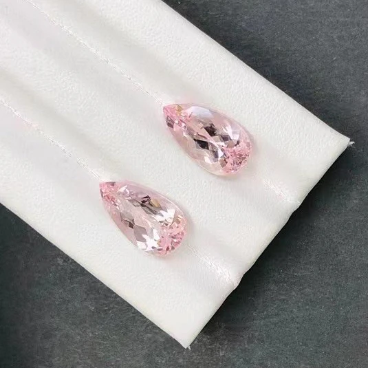 Pear Shape 5x3mm~12x8mm Good Quality Medium Pink Color Precious Faceted Stone Supplier Making Jewelry Natural Morganite
