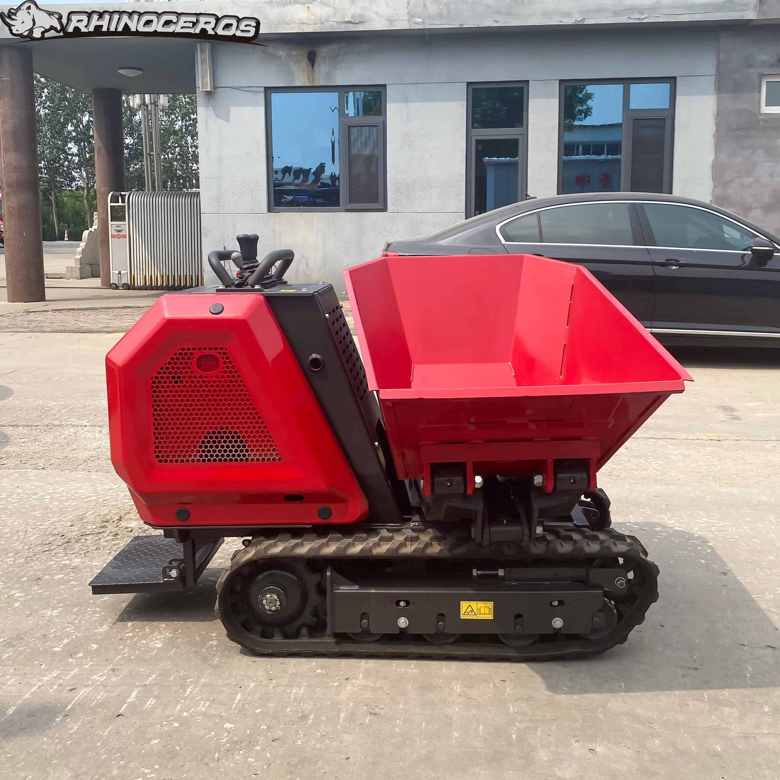 Rhinoceros mini dumper 800kg Tracked Mini Transporter Power Barrow Dumper with Swivel bucket