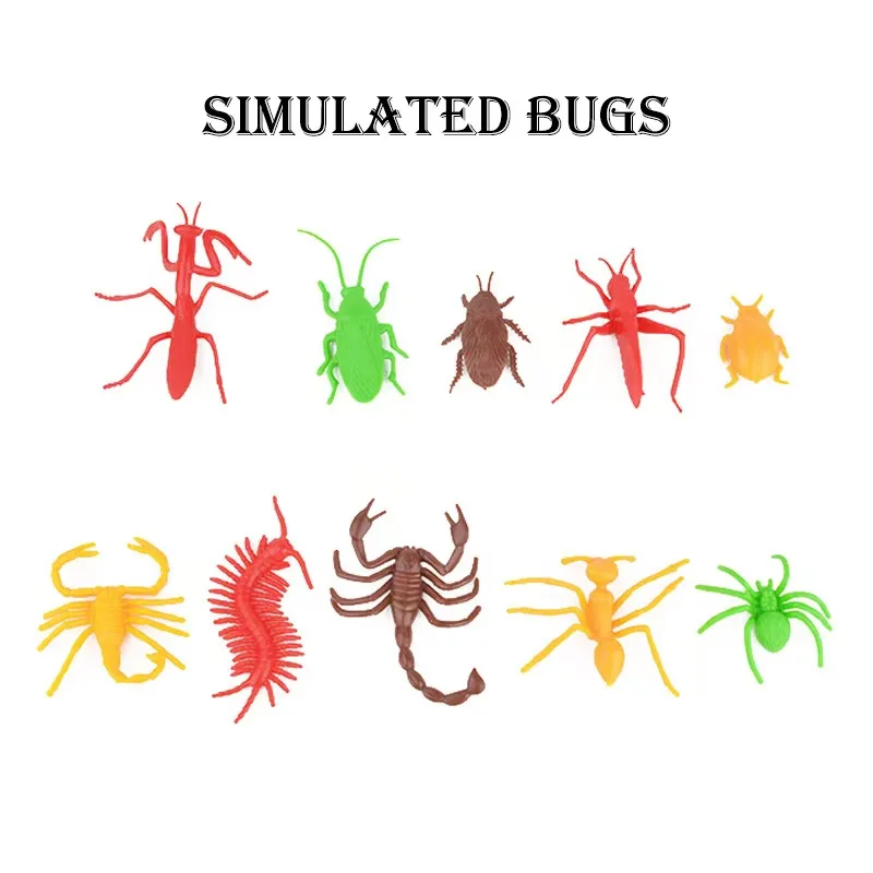 10pcs New Insect Animals Model Butterfly Bee Dragonfly Mantis Ant Snail Action Figures Jouet Collection Decor Kids Education Toy