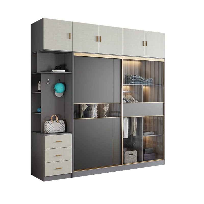 SUKE Customized Modular Luxury Storage Cabinet Furniture Armoire Modern Wardrobe Designs For Small Bedroom