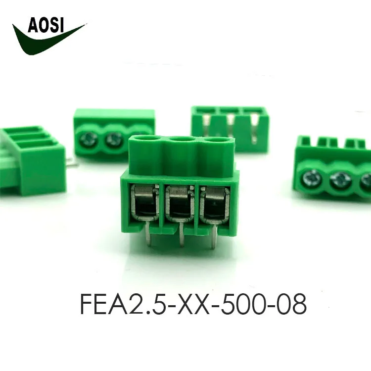 Оптовая продажа высокое качество FEA2.5-XX-500-08 5 0 мм Шаг pcb винтовой клеммный блок соединитель подключения