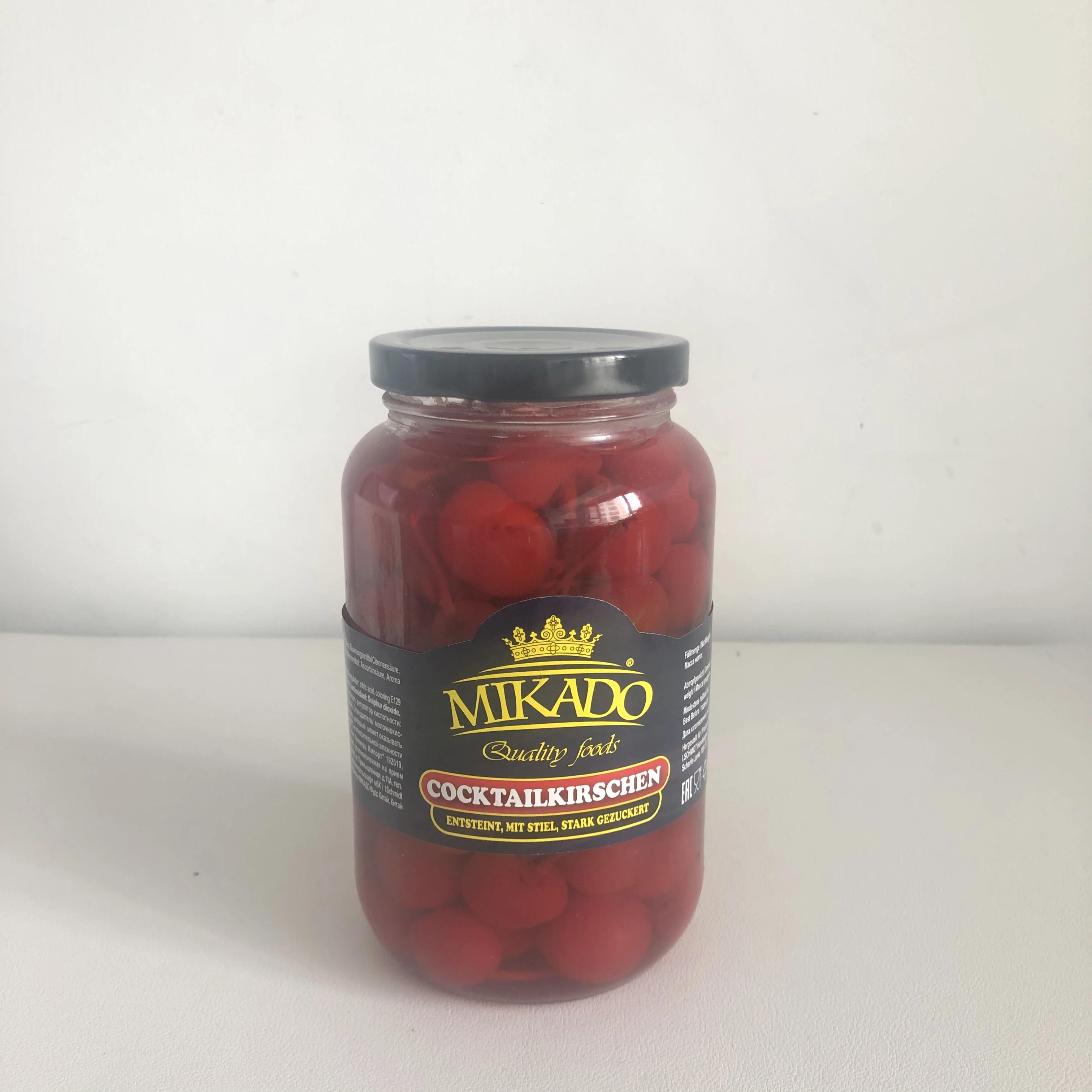 Консервированный красный мараскино без семян вишни 280 г для выпечки