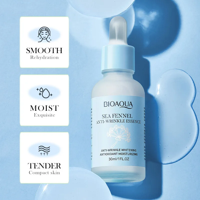 BIOAQUA Organic Natural Sea Fennel Hyaluronic Acid Anti-Wrinkle Face Serum Beauty Skin Care Product