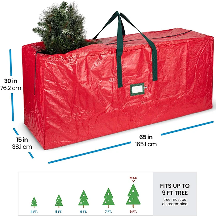 Wholesale Waterproof Heavy Duty Decorations Storage Cover Bag christmas tree storage bag