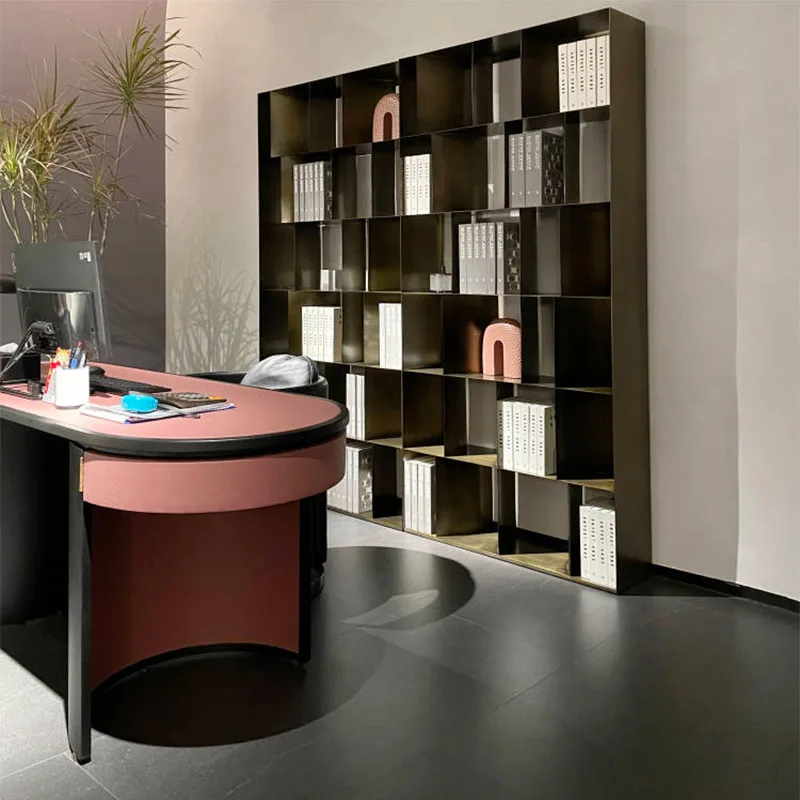 Modern Screens & Room Dividers Stainless Steel Partition Book Storage Shelf  Movable Dividers Estantes For Rooms