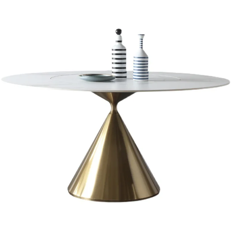 Foshan classic design dining table custom slate round dining table