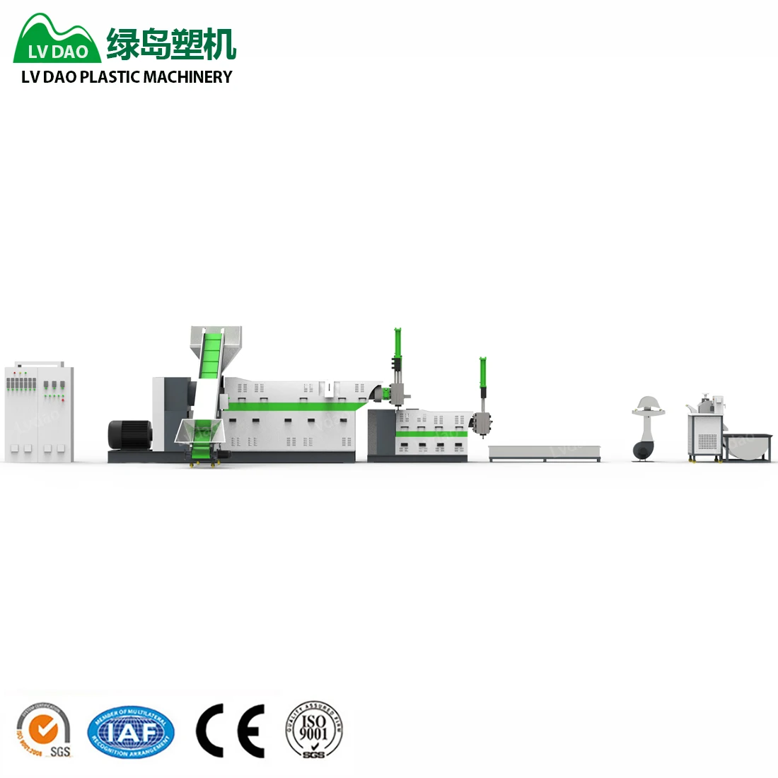Lvdao LDD Series Two Stage Extruder Machine PP PE ABS Double Filters Recycle Pelletizing Granulator Machine