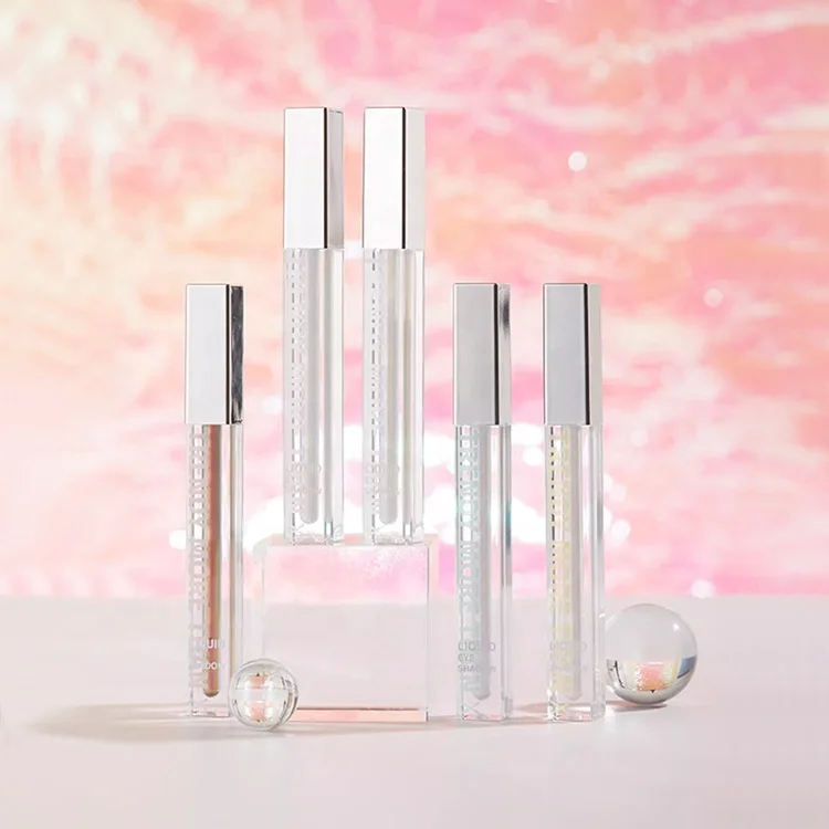 Custom single diamond eyeshadow makeup private label waterproof glitter chameleon liquid glitter eyeshadow easy to wear