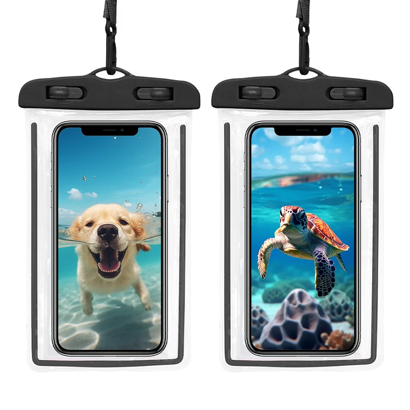 Светящийся на заказ 7 2 дюйма IPX8 Флуоресцентный Водонепроницаемый чехол для телефона ПВХ водонепроницаемый мобильного сухая сумка