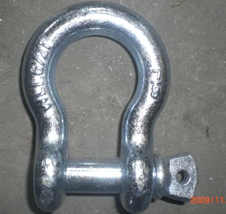 Heavy Lifting 12.0t Omega Shackle Bow Hot Dipped Galvanized Tow Shackle Screw Pin Bow Shackle G209 Omega Type