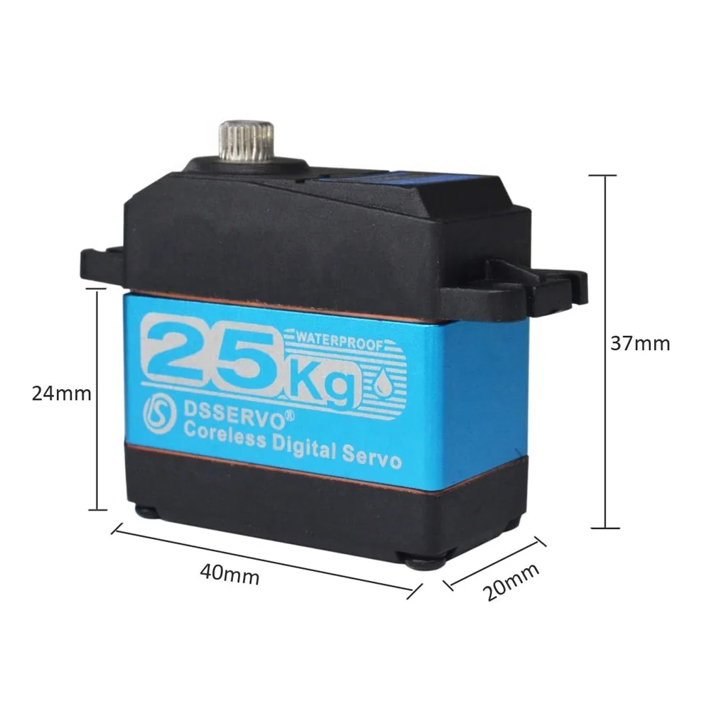 Stemedu DS3225MG 25KG Coreless Digital Servo High Torque Full Metal Gear Steering Servo Motor for DIY Baja Crawler Cars