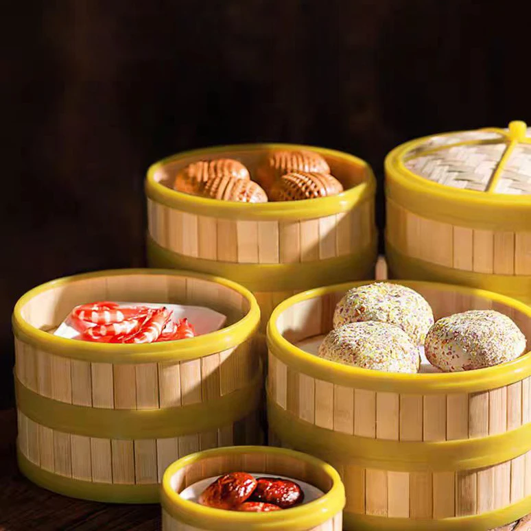 2024 hot sales Best Price Of Dim Sum&rice Basket 8 10 Inch Baskets bamboo Handle Wood Beef Steamer