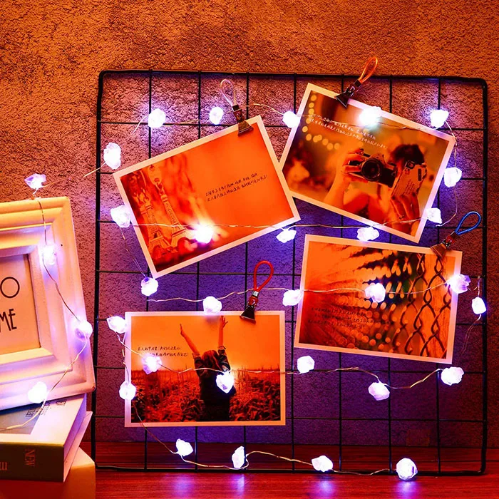 C&H  Customized Wholesale Room Outside Decoration Healing  Crystal LED String Lights