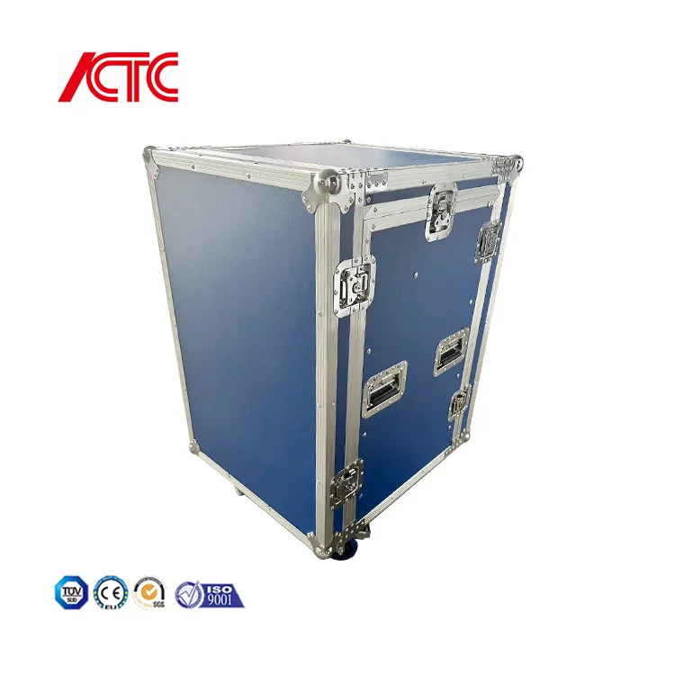 16U Rack Flight Case for Amplifiers/ Audio Equipment with Caster Board