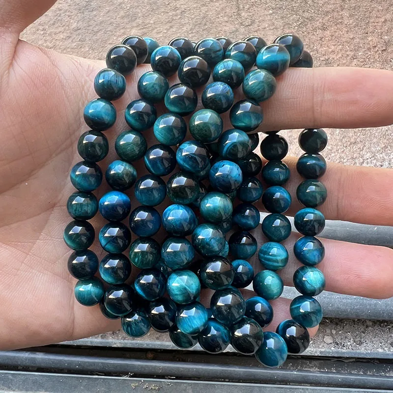 Hot Selling Natural Stone Quartz Crystal Beads Bracelets 6mm 8mm Agate Beads Handmade Elastic Gemstone Bracelets For Women Men