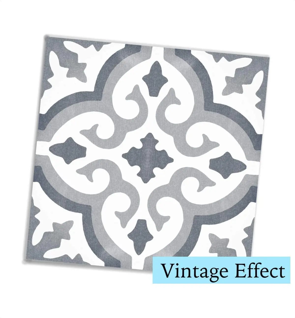 Premium  Peel and Stick  Vinyl  Tile Stickers Marrakesh 40pc 4-1/4in Peel and Stick for Kitchen and Bathroom Backsplash