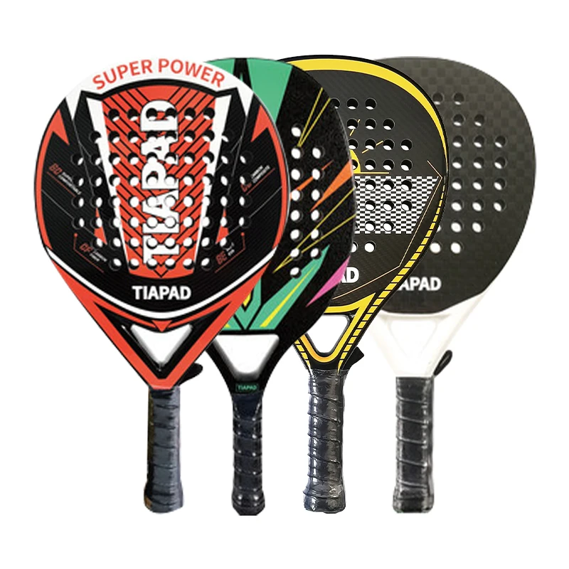 Wholesale Popular Free Sample Cheap Custom Design 12K Carbon Racket Paddle 18K Diamond Shape Carbon Fiber Tennis Padel Racket