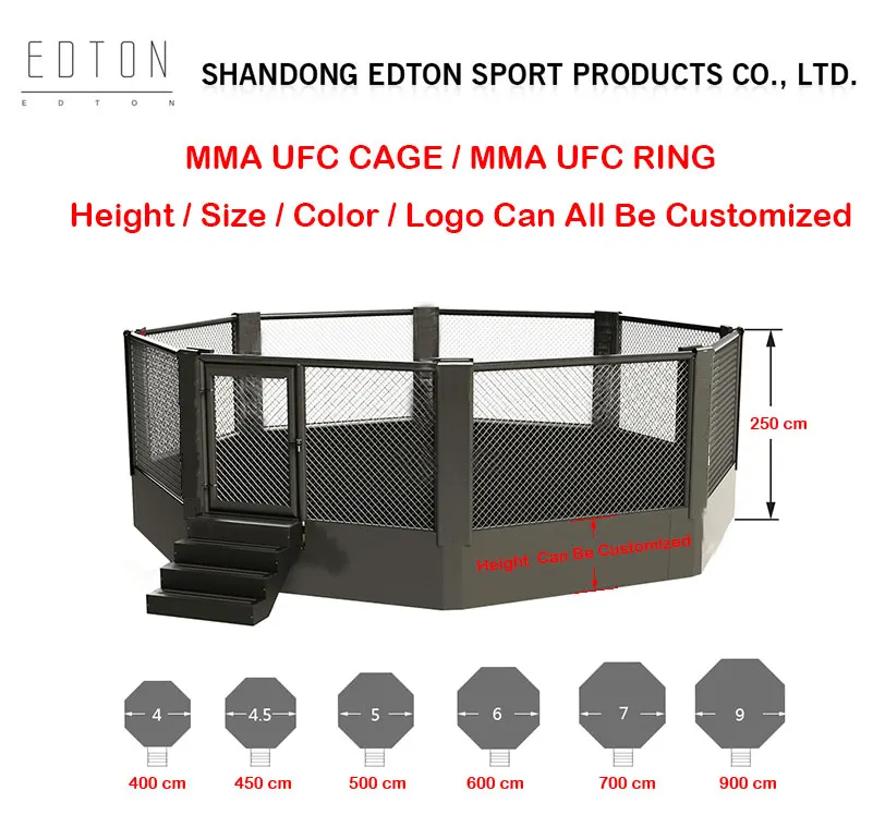 Высококачественная восьмиугольная клетка Edton 4 м 6 ufc mma тренировочные соревнования