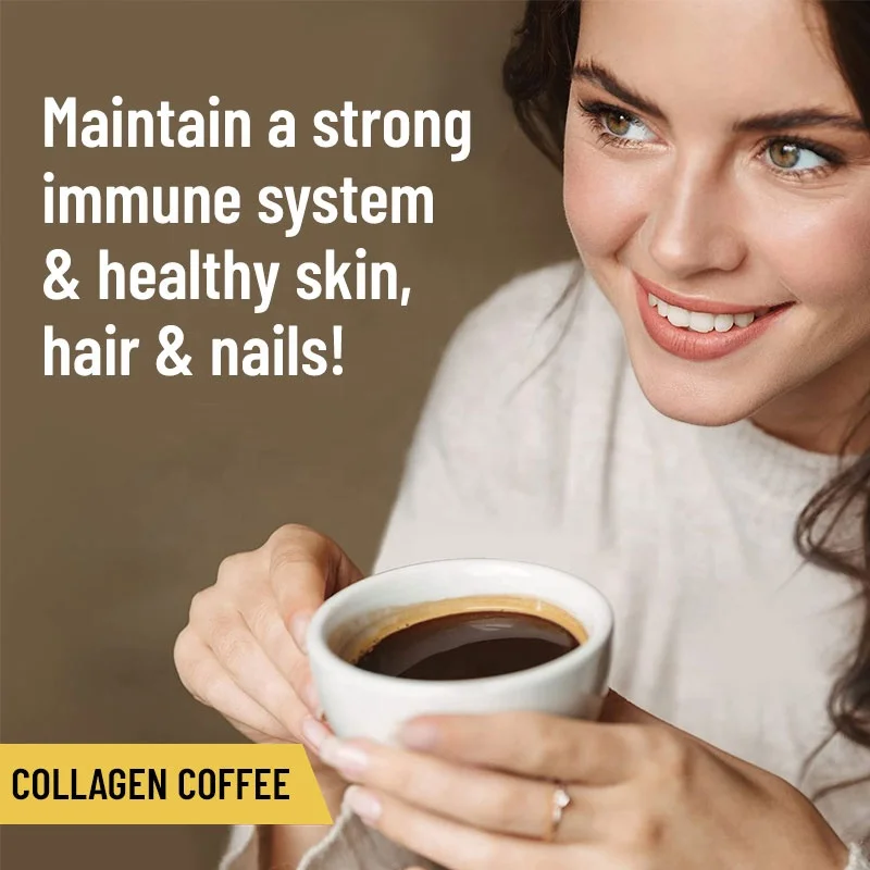 Private label Glow coffee vitamin c skin whitening collagen coffee with collagen
