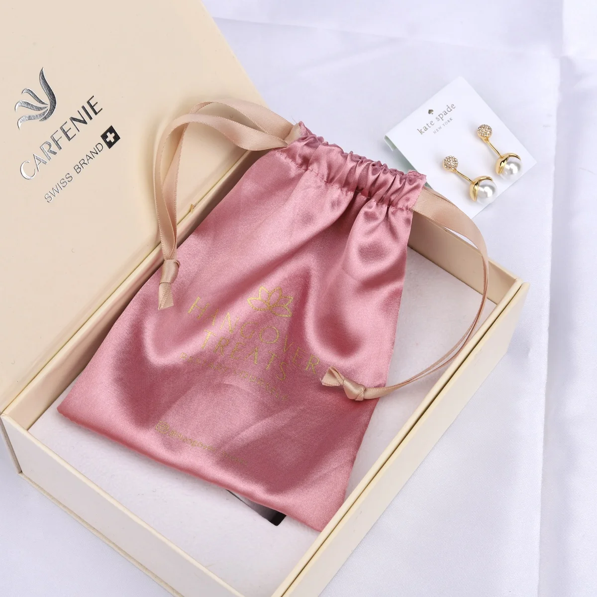 Custom Colorful Soft Silk Drawstring Jewelry Cosmetic Drawstring Pouch Luxury Hair Gift Satin Bag