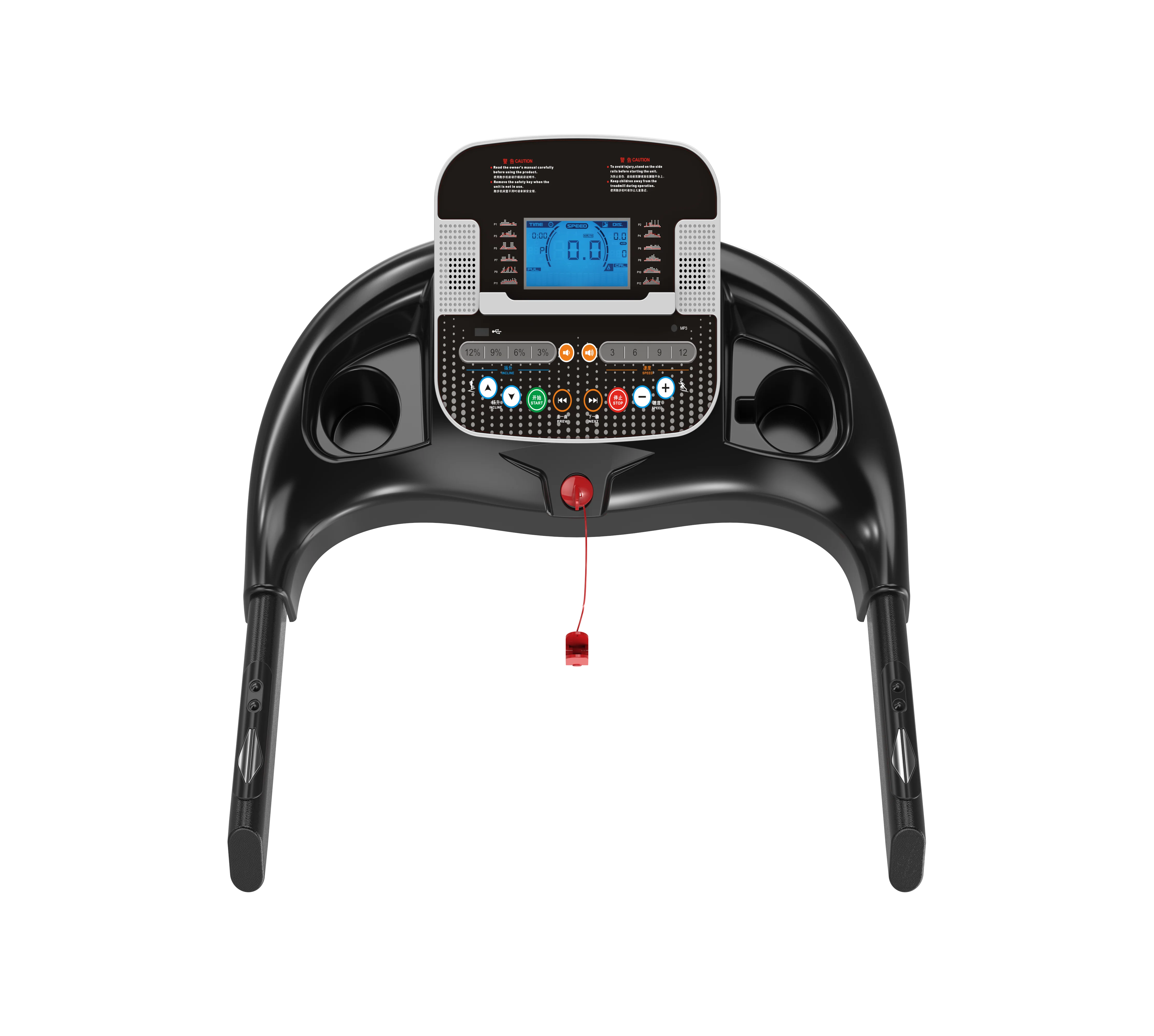 Gym Exercise Walking Running Machine Sport Foldable Treadmill China for Home Max Black Star Fitness Heart Auto Wireless Unisex